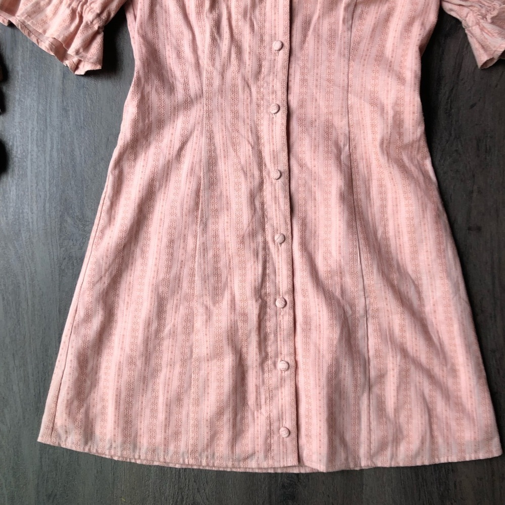 Tularosa Penny Mini Dress Size XS Pink Embroidered Tassels Boho Coquette Girlie - Picture 4 of 11